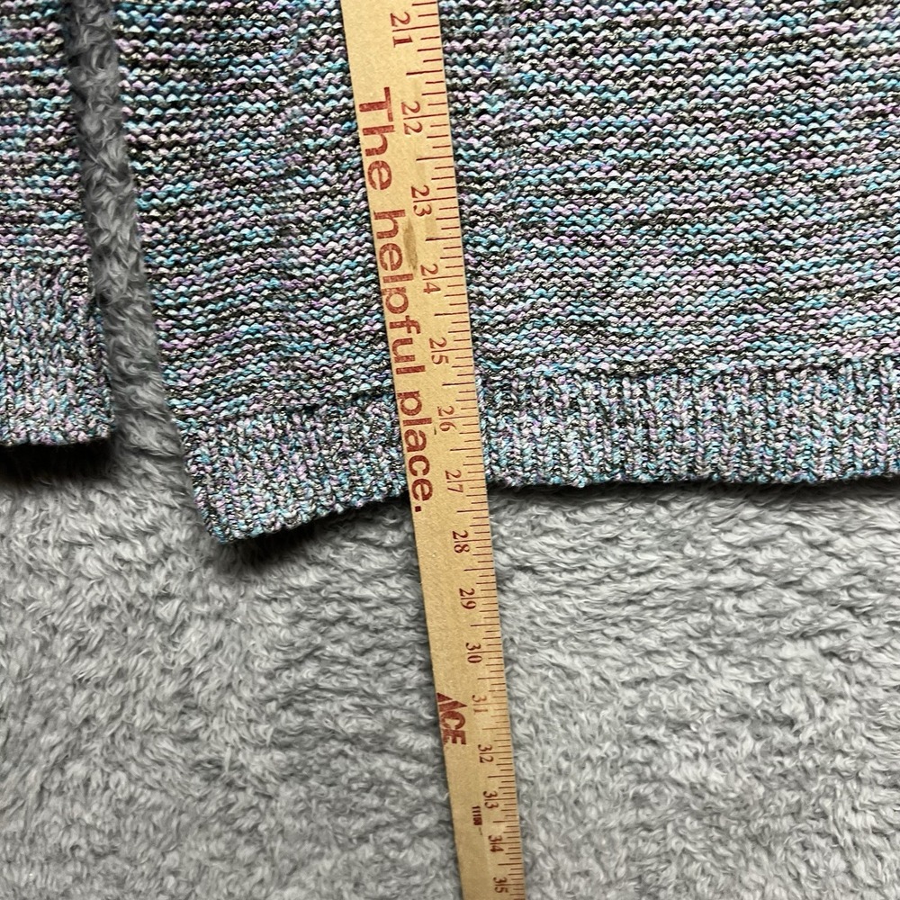 Talbots Sweater Womens LP Petite Blue Marbled Pullover Roll Neck Long Sleeve - Picture 9 of 9